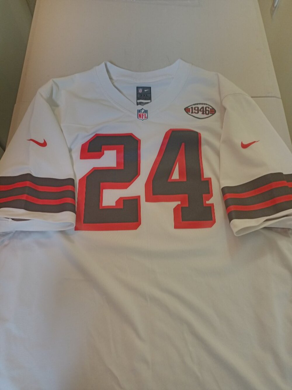 Nike Nick Chubb Cleveland Browns NFL Football Jersey Adult XXXL 1946 Collection - Picture 3 of 6